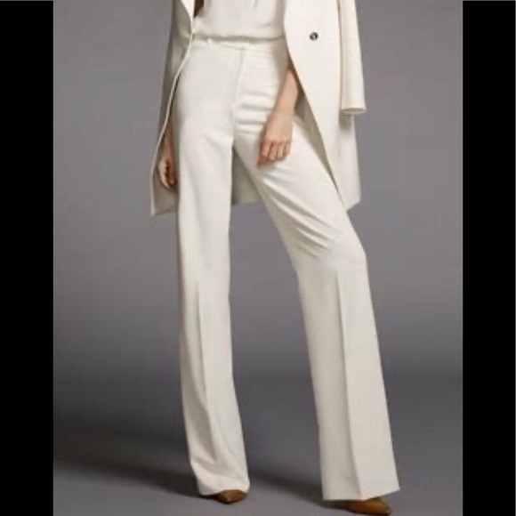 White House Black Market Pants - NWOT WHBM ivory cream Legacy straight leg pants 12